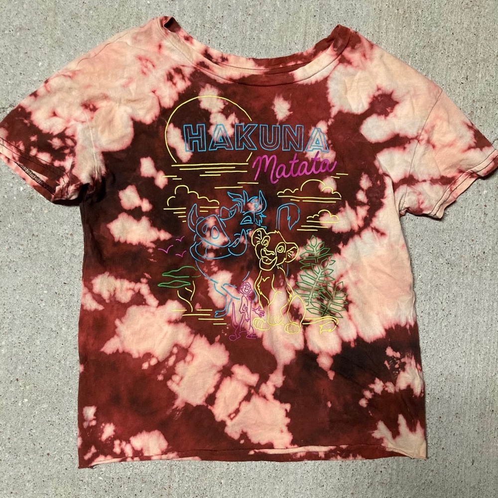 Up-Cycled Lion King Bleach Dyed T-Shirt